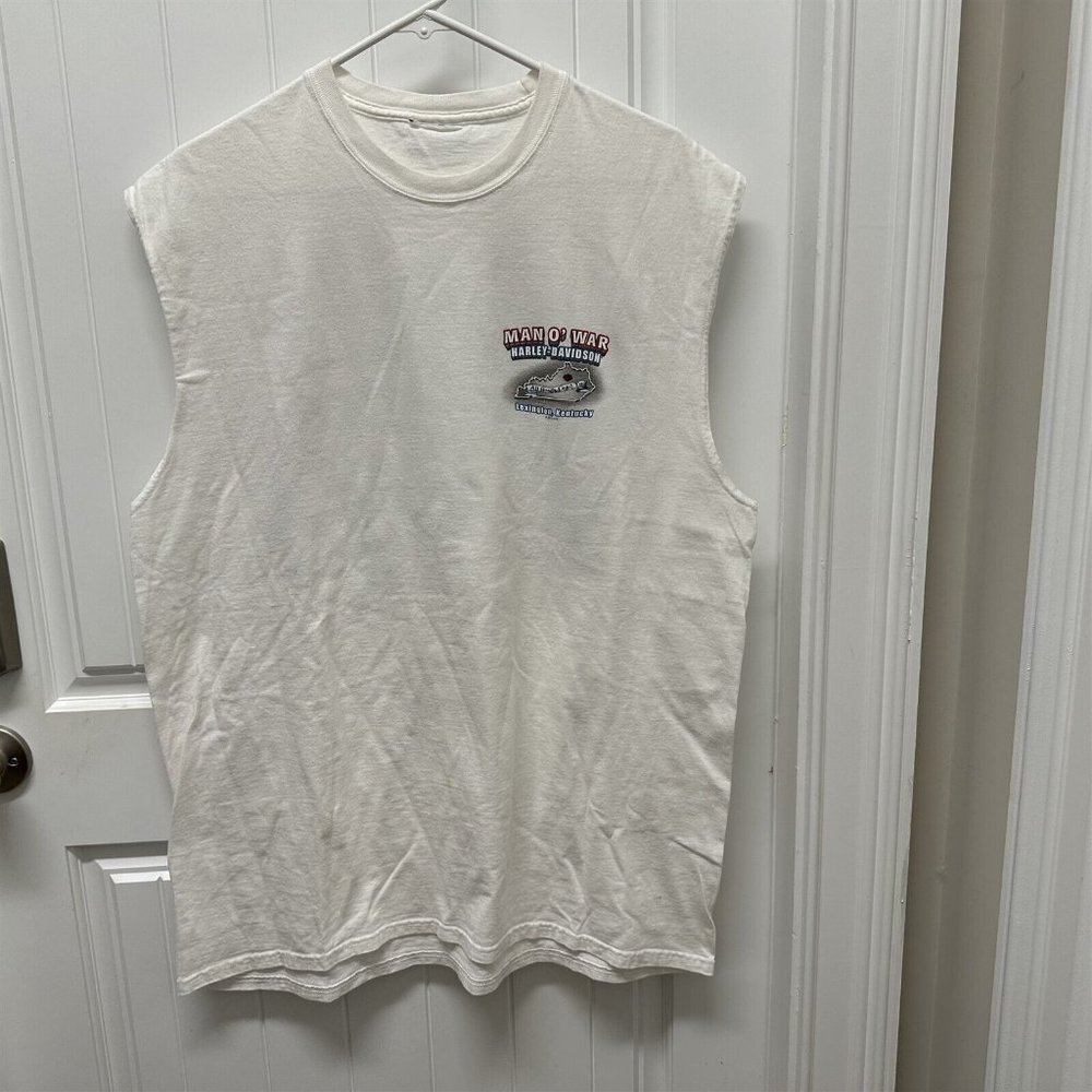 Harley Davidson T Shirt Man O War Lexington Kentucky Sleeveless Back Graphic